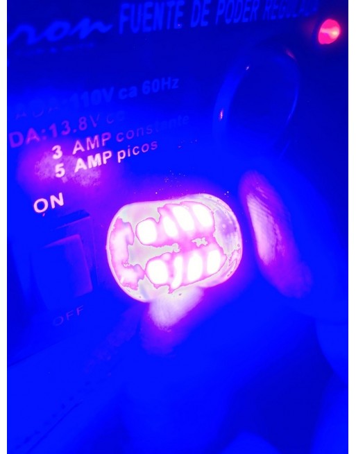 Foco De 2 Polos Patas Disparejas 12 Led Azul Silicon