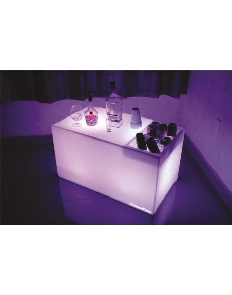 Mesa Con Hielera Iluminada Sala Lounge Neonmania