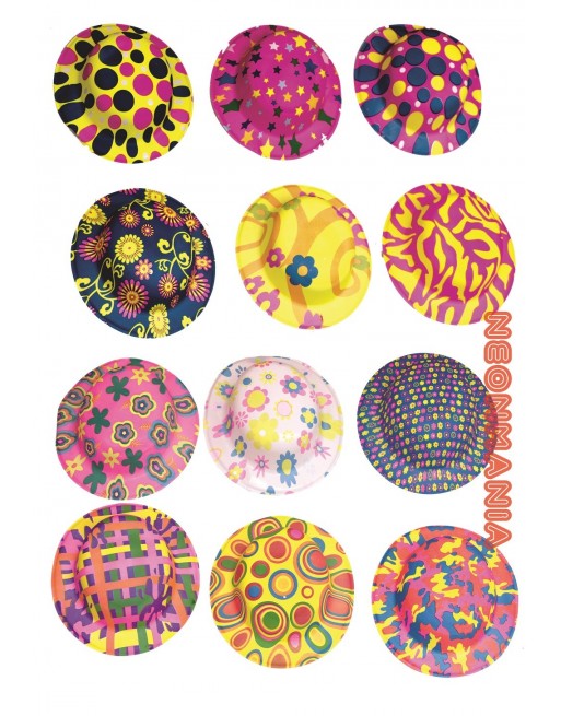 12 Piezas Sombrero Bombin Animacion Neonmania