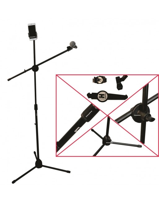 Pedestal Tripie Microfono Con Boom Porta Tablet Y Cel
