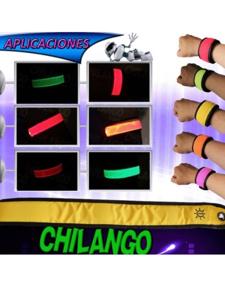 BRAZALETES LED VERDE NEON FLEXIBLE CICLISMO FIESTAS