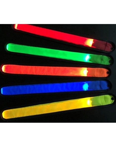 BRAZALETES LED VERDE NEON FLEXIBLE CICLISMO FIESTAS