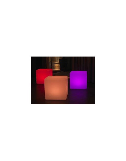 Cubo Ledpuff Iluminado 40X40X40 Mesa Centro Sala Lounge
