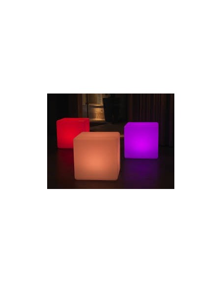 Cubo Ledpuff Iluminado 40X40X40 Mesa Centro Sala Lounge