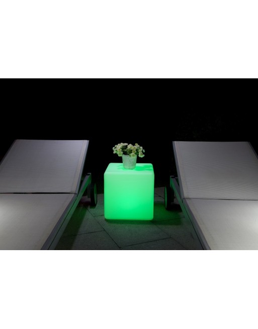 Cubo Ledpuff Iluminado 40X40X40 Mesa Centro Sala Lounge