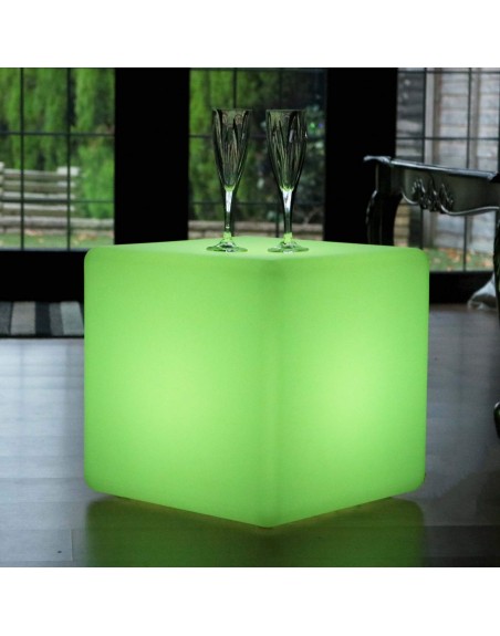 Cubo Ledpuff Iluminado 40X40X40 Mesa Centro Sala Lounge