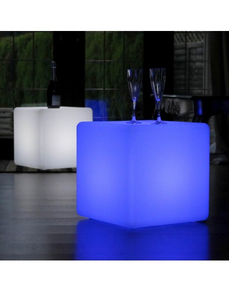 Cubo Ledpuff Iluminado 40X40X40 Mesa Centro Sala Lounge