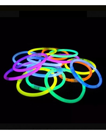 100 Pulseras Neon Cyalume 5 Colores Fiestas NEONMANIA