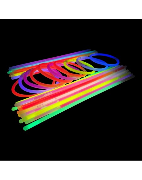 100 Pulseras Neon Cyalume 5 Colores Fiestas NEONMANIA