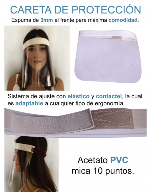 MASCARA CARETA PROTECCION FACIAL