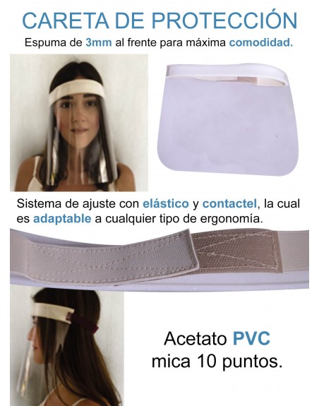 MASCARA CARETA PROTECCION FACIAL