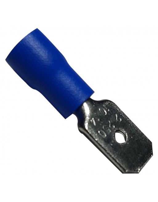 Terminal Faston Macho Forro Azul Calibre 14-16