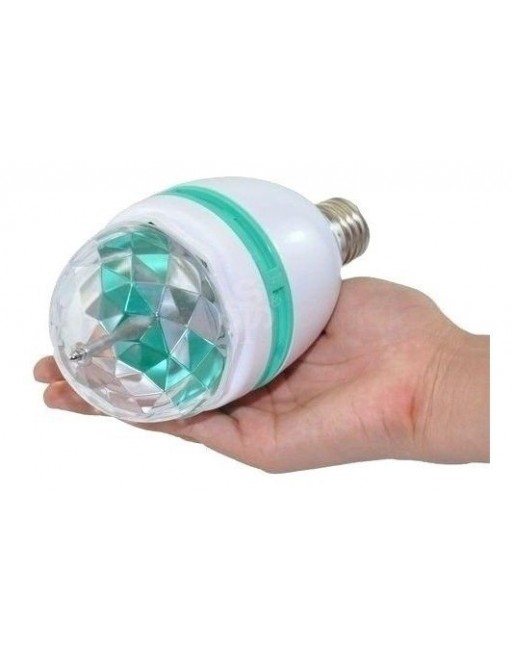 FOCO LED CRYSTAL BALL GIRATORIO LUZ MULTICOLOR