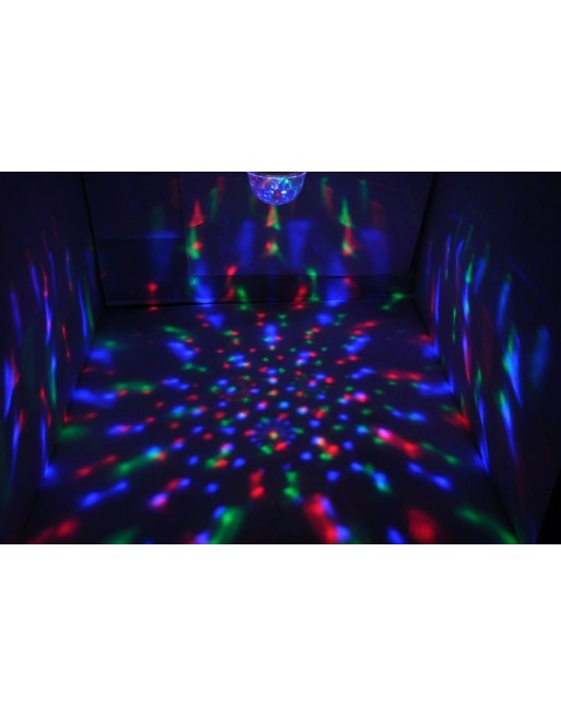 FOCO LED CRYSTAL BALL GIRATORIO LUZ MULTICOLOR