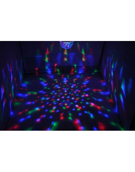 FOCO LED CRYSTAL BALL GIRATORIO LUZ MULTICOLOR
