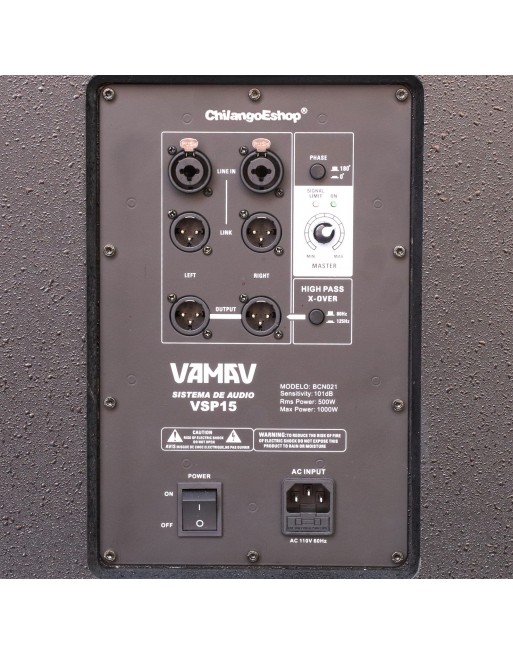 Subwoofer Activo 15 Pulg Activo Vamav Vsp15 500W RMS