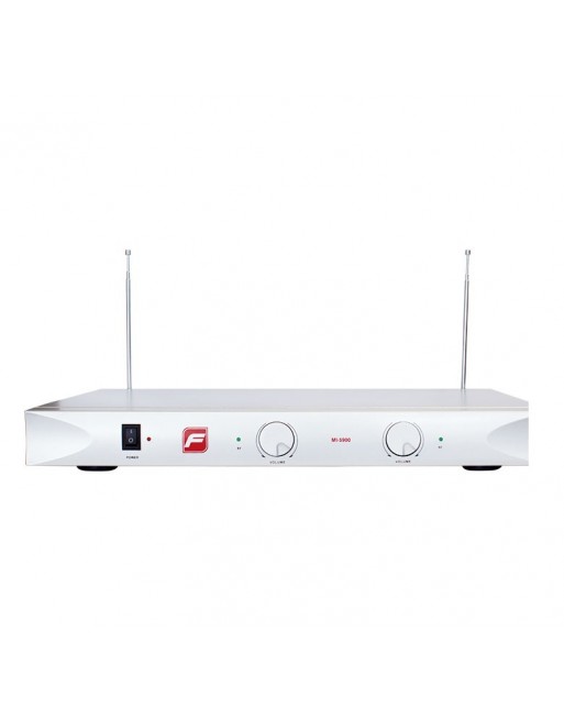 SISTEMA DE 2 MICROFONOS INALAMBRICOS VHF IDEAL KARAOKE