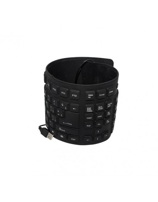 Teclado Alambrico USB Flexible Para Pc 109 Teclas