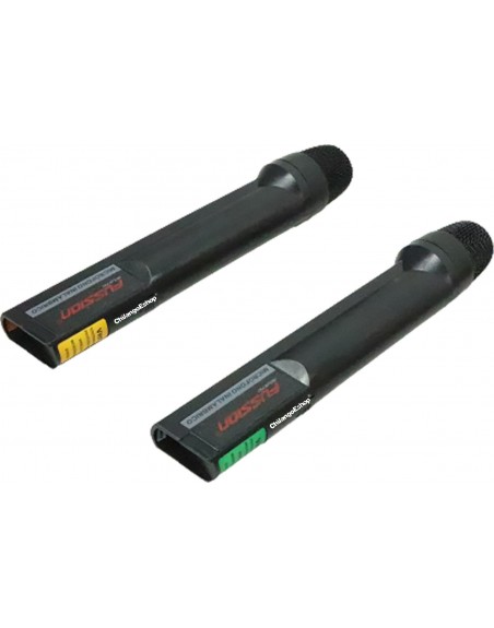 SISTEMA DE 2 MICROFONOS INALAMBRICOS VHF IDEAL KARAOKE