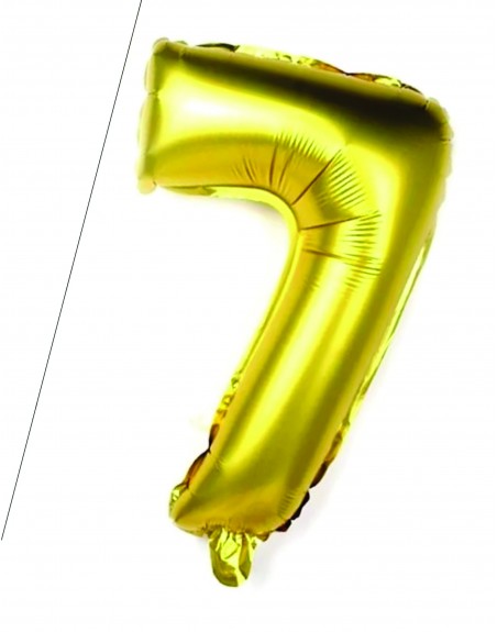 Globo Metalico De Numero Siete Gigante 80Cm Dorado