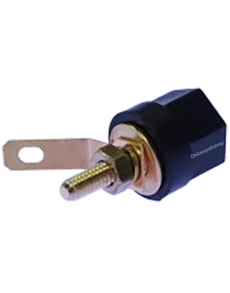 CONECTOR JACK BANANA ATORNILLABLE NEGRO