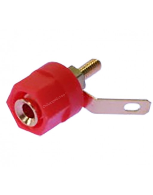CONECTOR JACK BANANA ATORNILLABLE ROJO