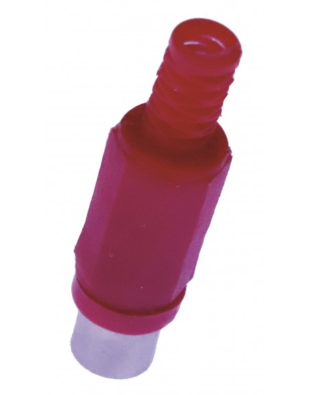 JACK RCA COLOR ROJO DE PLASTICO CON RESORTE
