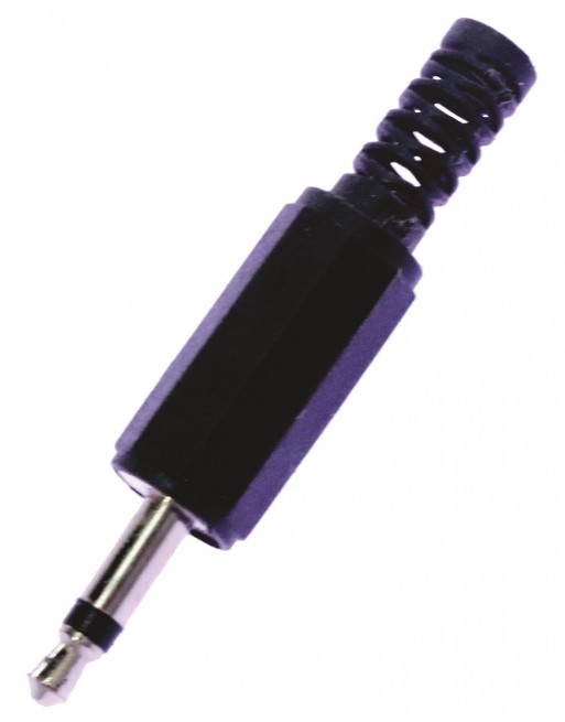 PLUG DE 3,5MM MONO DE PLASTICO CON RESORTE