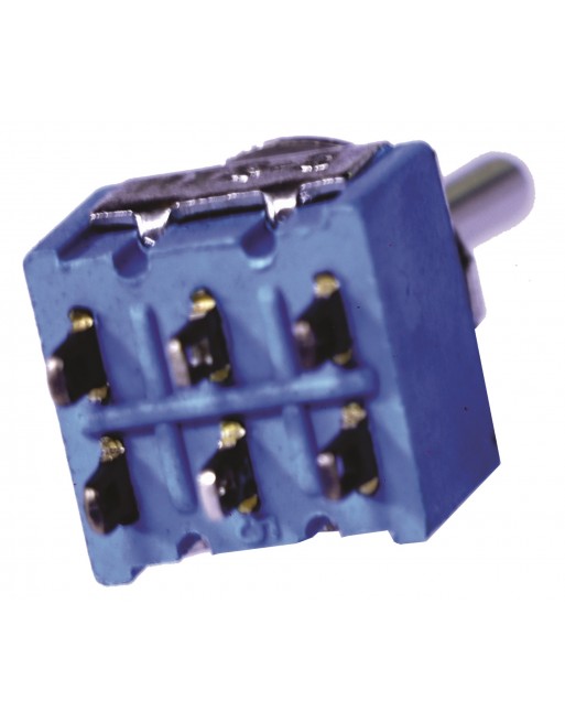 SWITCH CON PALANCA DE 6 PATAS 2P - 2T ON - ON