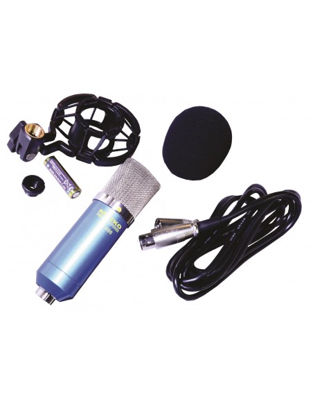 MICROFONO AZUL DE CONDENSADOR + SHOCKMOUNT