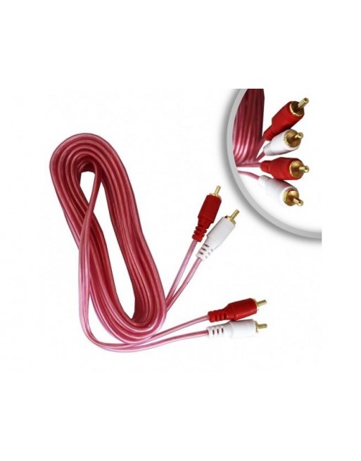 Extension 2 Plugs Rca Por Lado 3.60 mt
