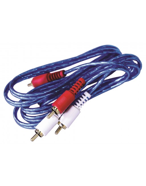 080-138 Cable RCA para Audio Car Profesional, Color Azul