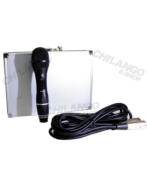 Micrófono Profesional Alambrico Kmi-52 Con Estuche Metalico