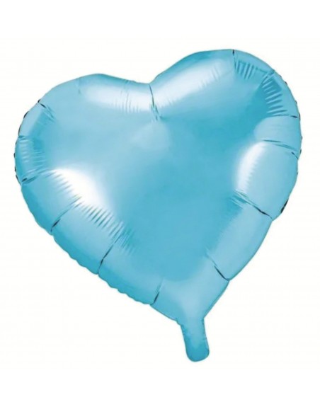 KIT 5 GLOBOS METALICOS AZUL BABY SHOWER NIÑO MOÑO CORAZON