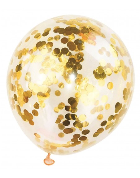 34 GLOBOS METALICOS TRANSPARENTES CONFETI MARMOL MORADO FIUSHA