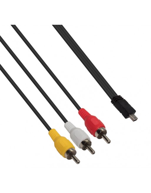 Cable 3 A 1 De 3 Plug RCA A Conector Mini USB V3 / 1.8M