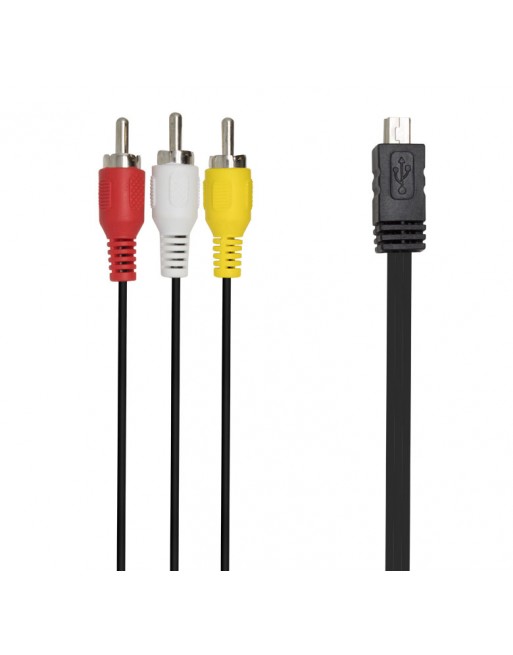 Cable 3 A 1 De 3 Plug RCA A Conector Mini USB V3 / 1.8M