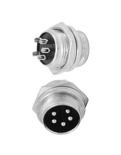 Plug para Micrófono 5 Puntas Metálico