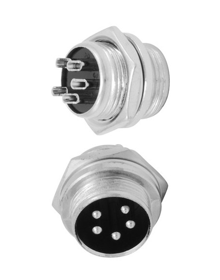 Plug para Micrófono 5 Puntas Metálico