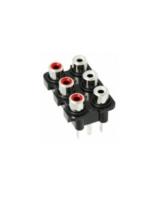 TERMINAL RCA TRIPLE PARA AUDIO ESTEREO
