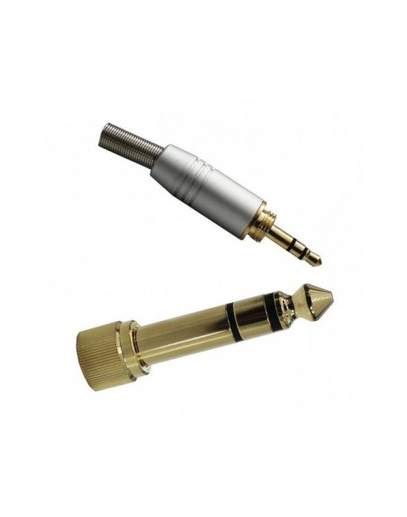 Plug 3,5Mm Estereo De Lujo Con Adaptador 6,3Mm De Rosca