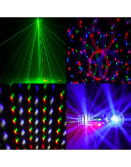 FX4 LUZ DISCO DERBY GOBOS LASER Y ESTROBO