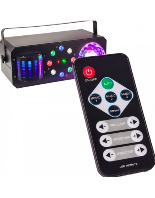 FX4 LUZ DISCO DERBY GOBOS LASER Y ESTROBO