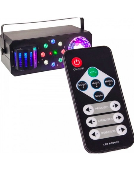 FX4 LUZ DISCO DERBY GOBOS LASER Y ESTROBO