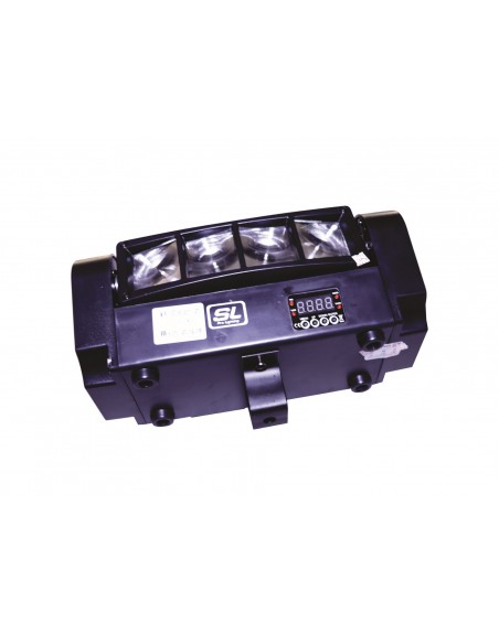 Luz Disco Mini Spider LED Beam 8x3 RGBW Doble Tilt
