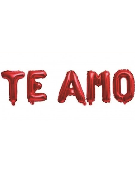 Globos metalicos de letras TE AMO rojo