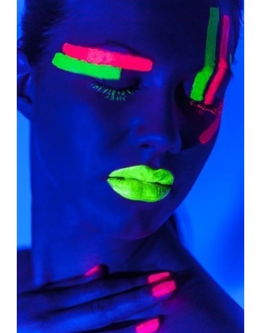 Maquillaje Profesional Circular Neon Para Cuerpo Y Cara Bodypaint