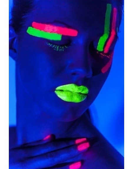 Maquillaje Profesional Circular Neon Para Cuerpo Y Cara Bodypaint