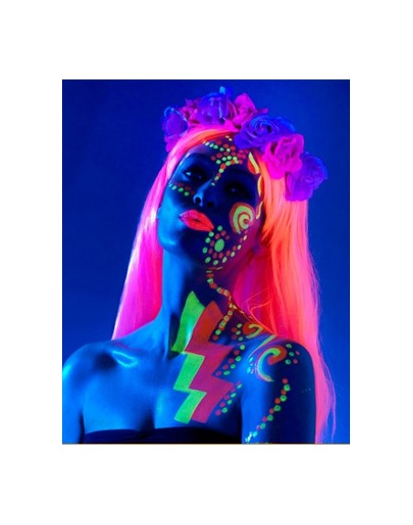 Maquillaje Profesional Circular Neon Para Cuerpo Y Cara Bodypaint