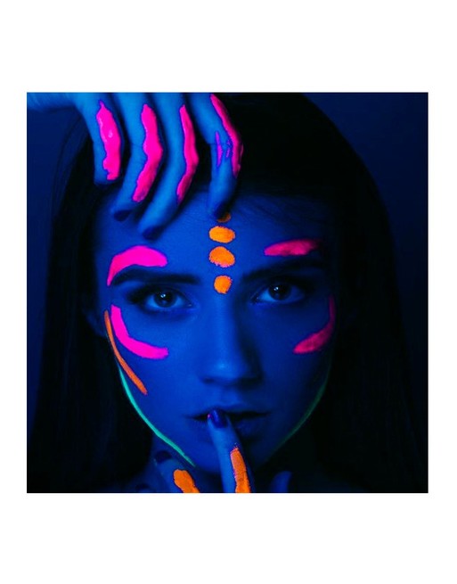 Maquillaje Profesional Circular Neon Para Cuerpo Y Cara Bodypaint
